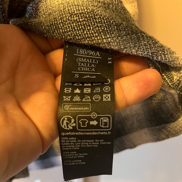 Mens All Saints Underground Relaxed Check Logo Shirt Small - Picture 9 of 11